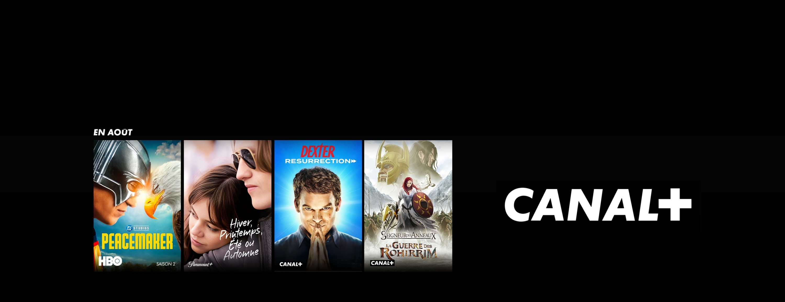 Peacemaker, Hiver, printemps, automne ou été, Dexter et Le seigneur des anneaux, la guerre de Rohirrim disponibles en août sur CANAL+.