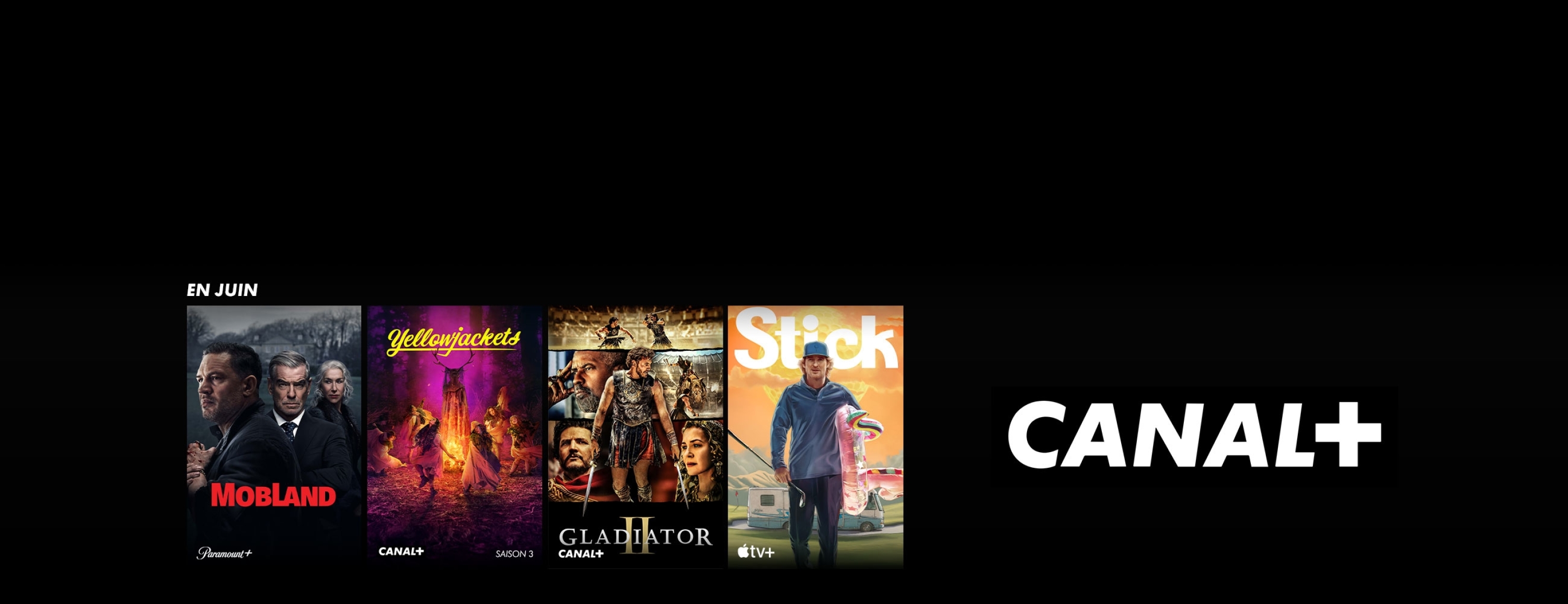 Mobland, Yellowjackets, Gladiator 2 et Stick disponibles en juin sur CANAL+