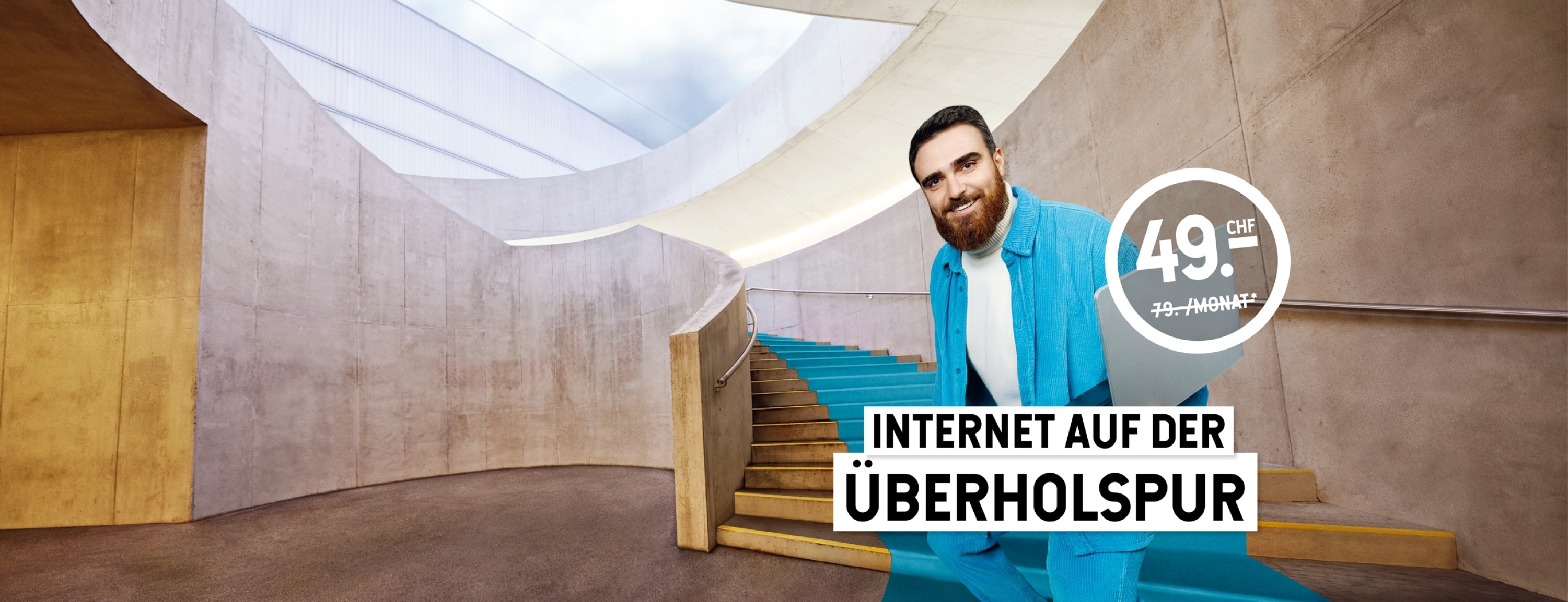 Internet Max. Geschwindigkeit für CHF 49.- bei bli bla blo. > Angebot gültig vom 2. März bis zum 20. April 2026.