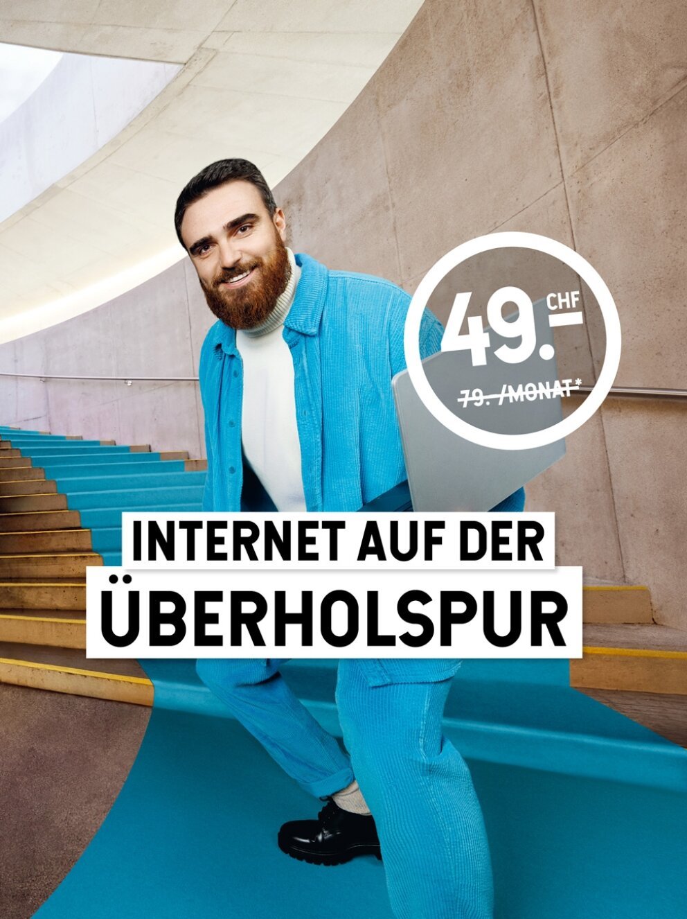 Internet Max. Geschwindigkeit für CHF 49.- bei bli bla blo. > Angebot gültig vom 2. März bis zum 20. April 2026.